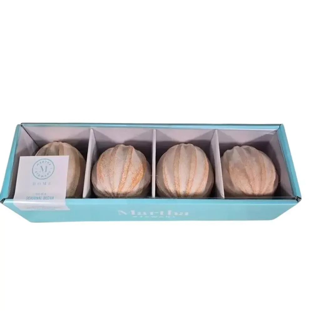 Martha Stewart Pink Terracotta Resin Eggs Set of 4 Easter Spring Decor New